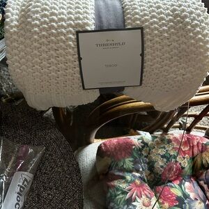 Threshold Cream Chunky Knit Throw